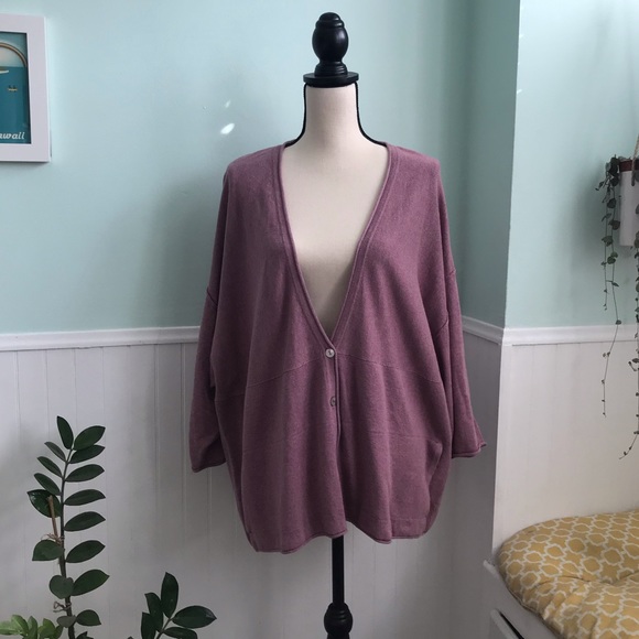 J. Jill Sweaters - Pure J Jill dusty rose cardigan cashmere blend S